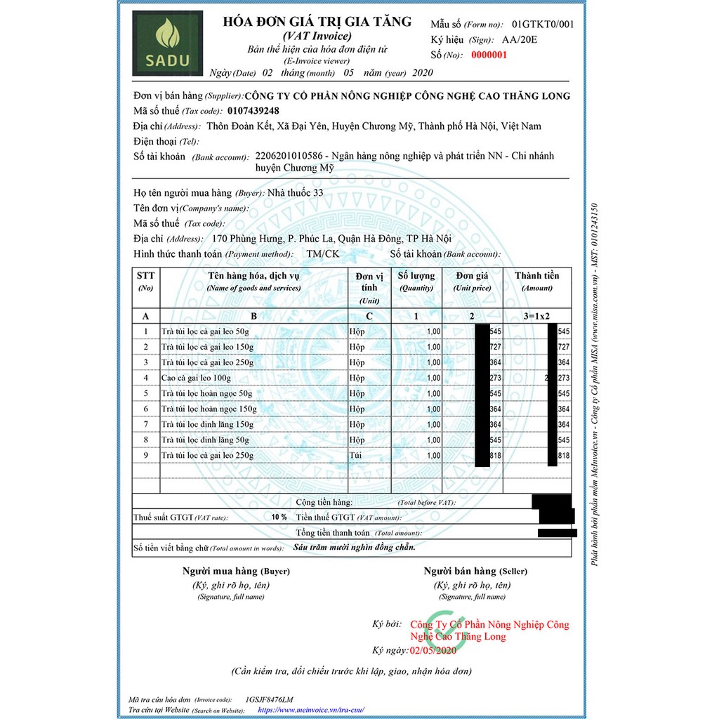 Trà Cà Gai Leo Hoà Tan Sadu - Giải Độc, Hạ Men Gan Hộp 150g