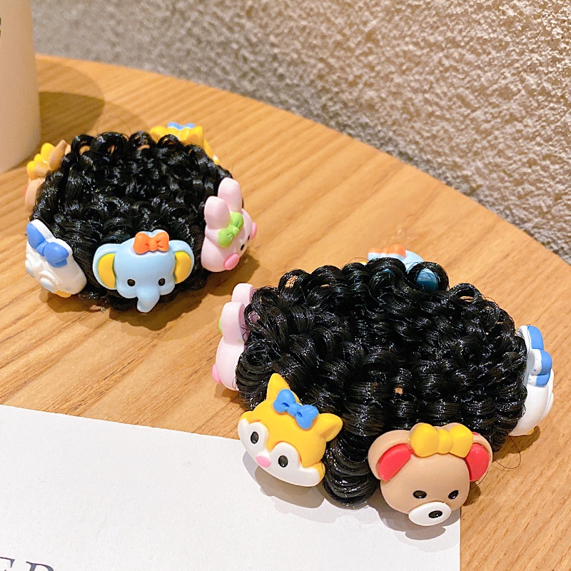 Set 2 Dây Buộc Tóc, Búi Tóc Kèm Tóc Giả Cho Bé Gái PKT45