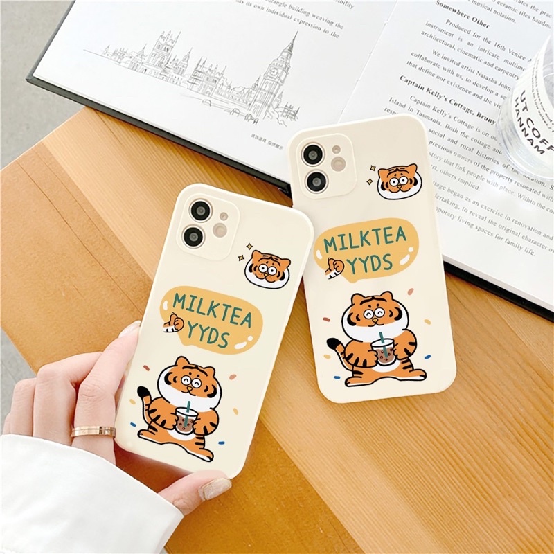 Ốp lưng lp hình hổ tiger cute cạnh vuông giả ip12 5/5s/6/6plus/6s/7/7plus/8/8plus/x/xr/xs/11/12/pro/max