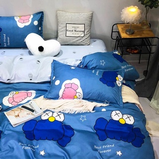 Trọn Bộ 4 Món-Thương Hiệu 🌸EVILY🌸- Chăn Ga Gối Mền Cotton Poly-Mẫu CUA XANH