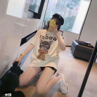 ÁO THUN MÈO THÊU ĐÍNH ĐÁ