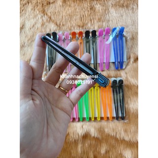 Kẹp mỏ vịt chia tóc vỉ 12 cây