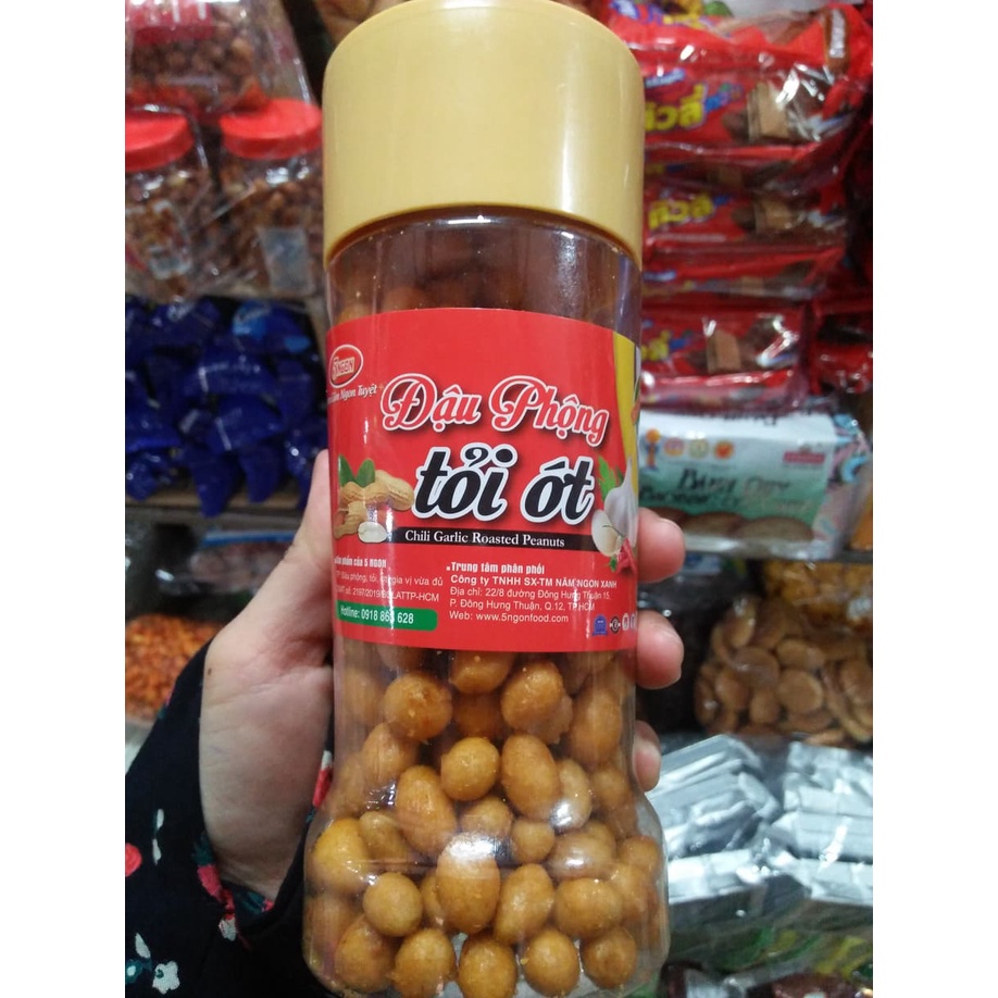 ĐẬU PHỘNG RANG TỎI ỚT SIÊU NGON - hũ 300gr