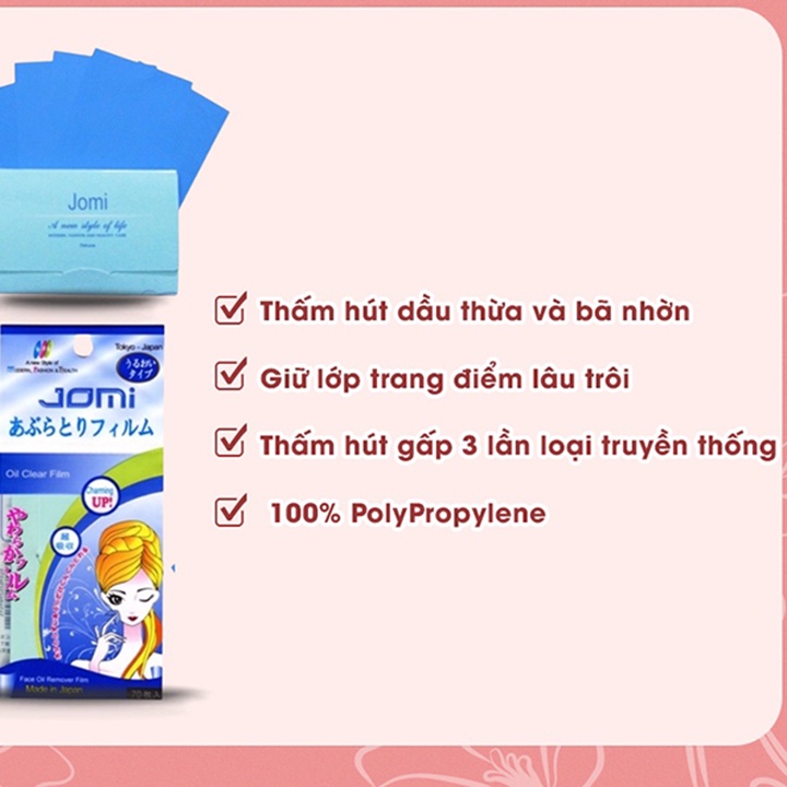 Phim Thấm Dầu JOMI Nhật Bản 70 Tờ Oil Clear Film