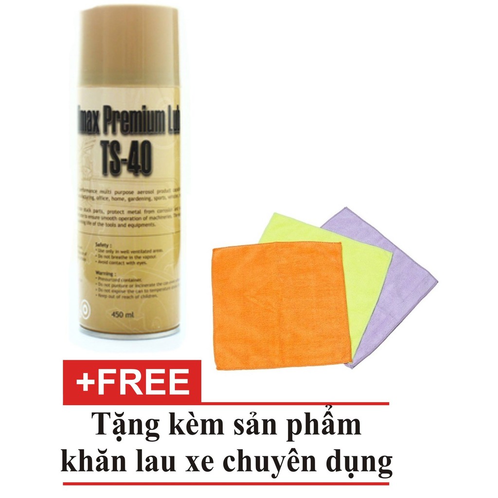 [Shopee Trợ Giá] Chai xịt vệ sinh sên cao cấp TS-40 450ml tặng khăn lau đa năng