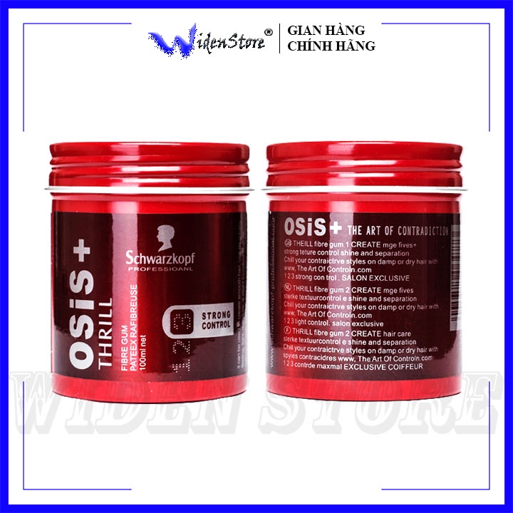 Sáp Vuốt Tóc Nam OSIS THRILL Gel Wax Keo Vuốt Tóc Tạo Kiểu Cao Cấp Hàng Loại 1 WIDEN STORE WST07 + [QUÀ TẶNG]