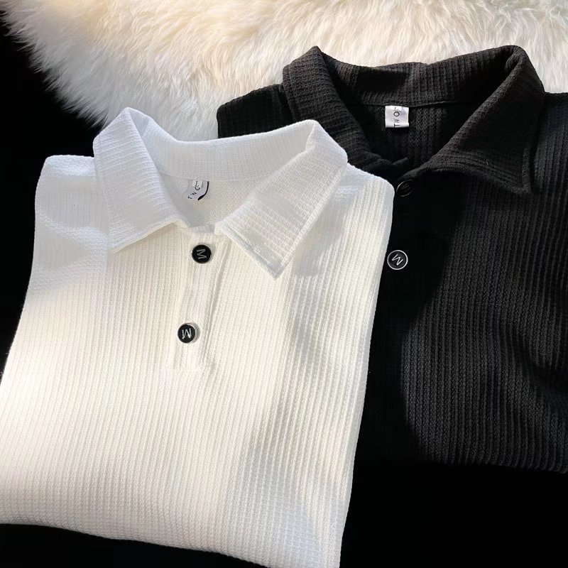 Áo polo Ngắn Tay Form Rộng Phong Cách Hàn Quốc Thời Trang Dành Cho Nam