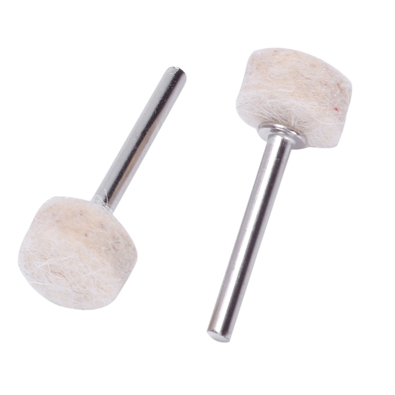 100 cái Len Nỉ Đánh Bóng Đánh Bóng Công Cụ Bánh Xe Tròn + 2 Trục Cho Dremel Rotary