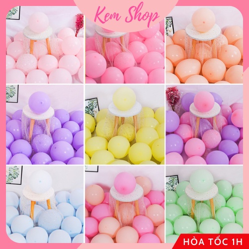 Set 50 Quả Bóng Tròn Tông Màu Pastel 10 Inch Trang Trí Sinh Nhật Cho Bé Trai Bé Gái Người Lớn - K80