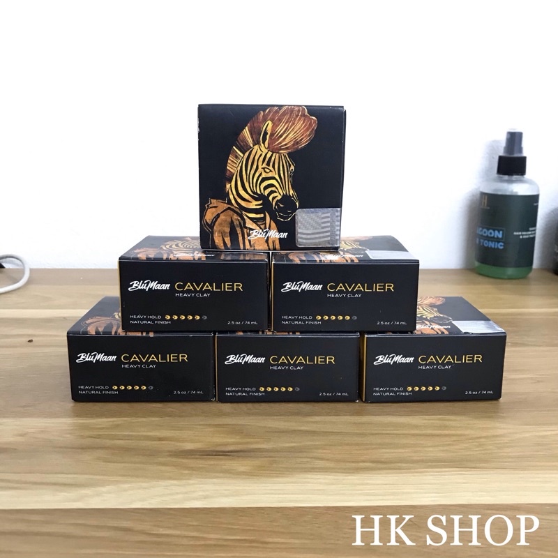 Sáp vuốt tóc BluMaan Cavalier Clay Ngựa vằn - 74ml - Chính hãng USA