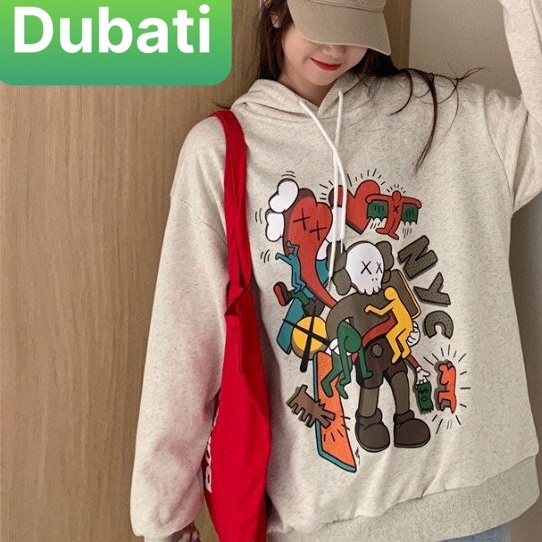 Áo Khoác Nỉ, Áo Hoodie Nam Nữ Tay Dài From Rộng In Hình Hoạt Hình Kwash Hot Trend- DUBATI FASHION