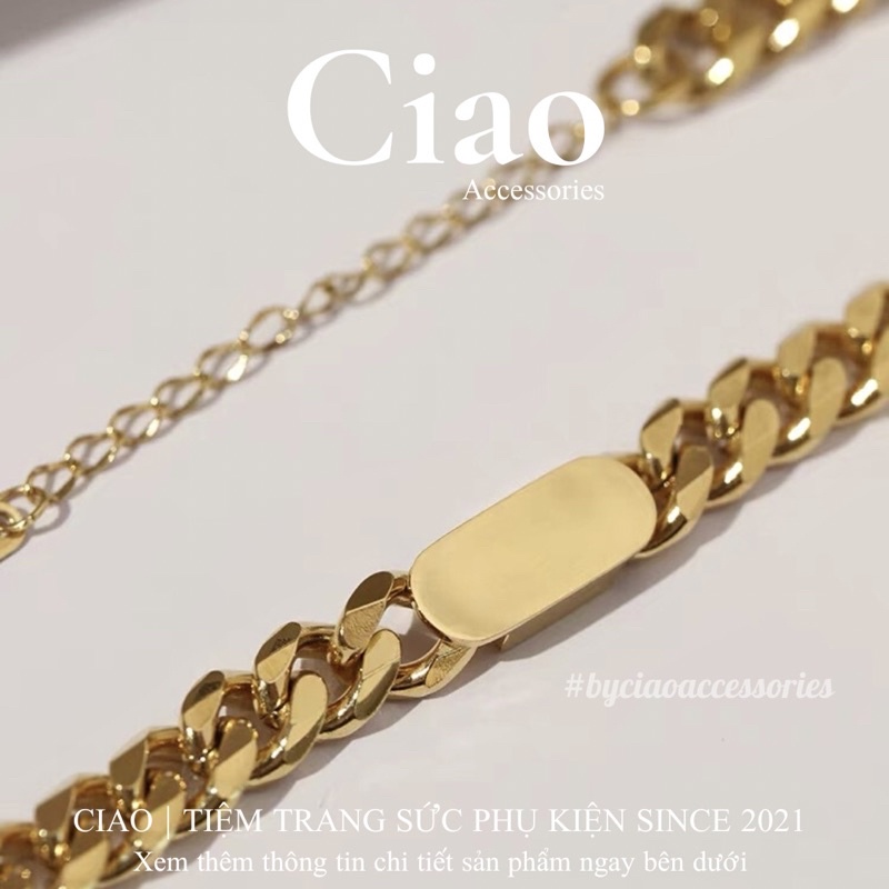 [HOẢ TỐC 1H] Dây chuyền/ Vòng tay titan không gỉ thiết kế phong cách trendy Washington Ciao
