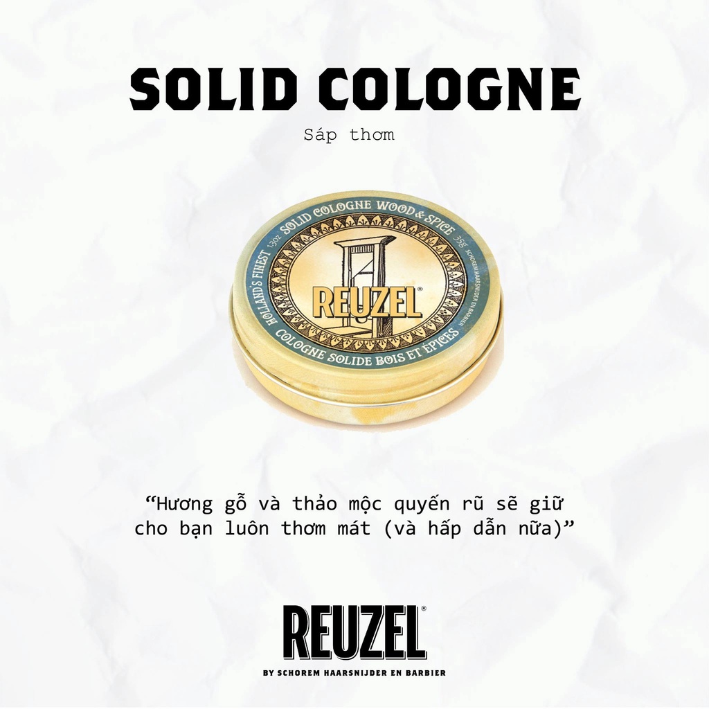 🥜Reuzel - USASáp thơm Solid Cologne Balm Reuzel 35g