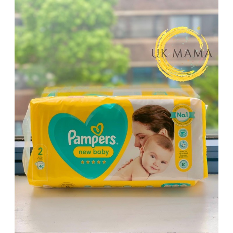 Bỉm dán Pampers UK New Baby size 3 (42miếng) - size 1 (50miếng) - size 2 (46 miếng)