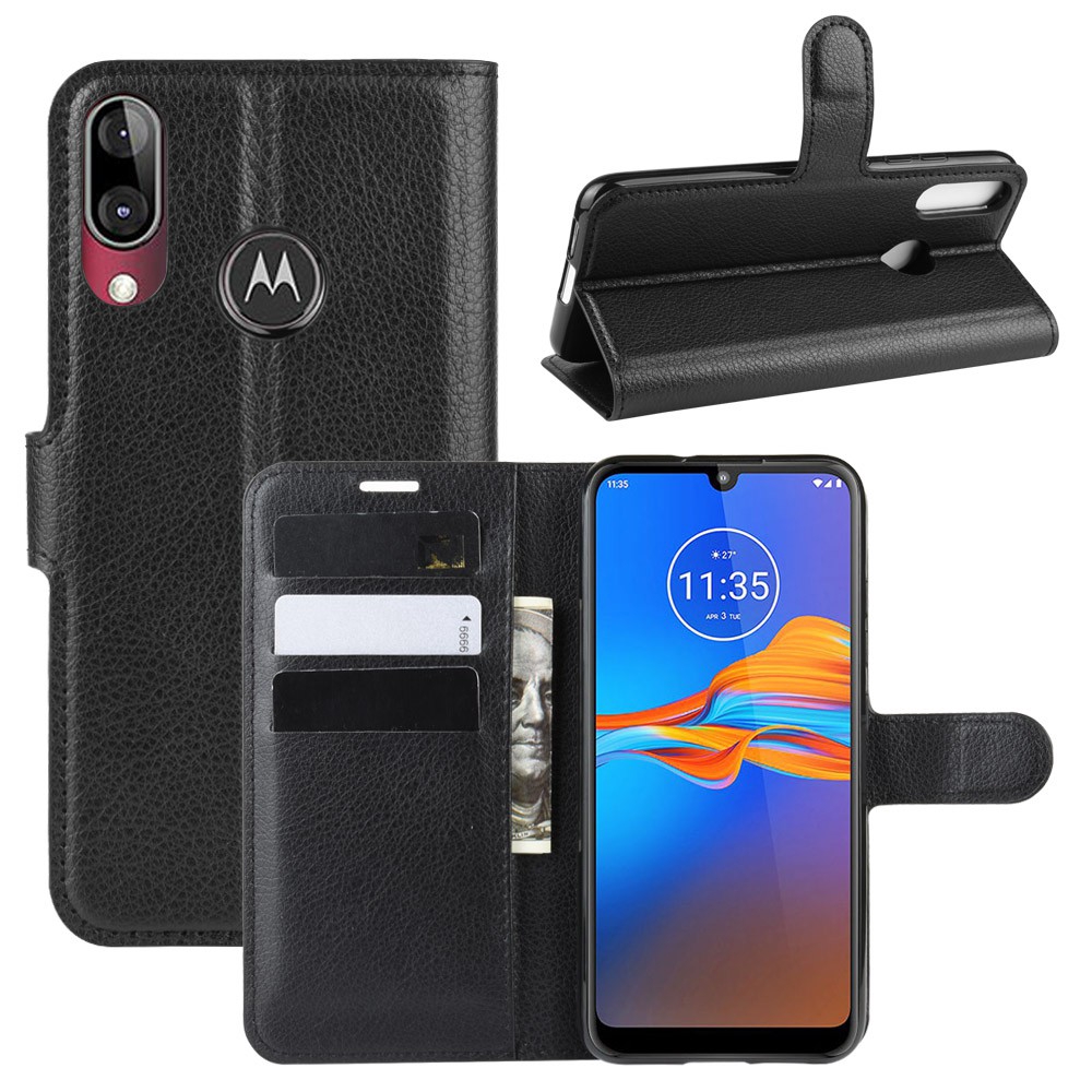 Bao Da Nắp Gập Từ Tính Phong Cách Vintage Kèm Giá Đỡ Cho Motorola Moto E4 E5 E6 Plus Moto E5 Play Go