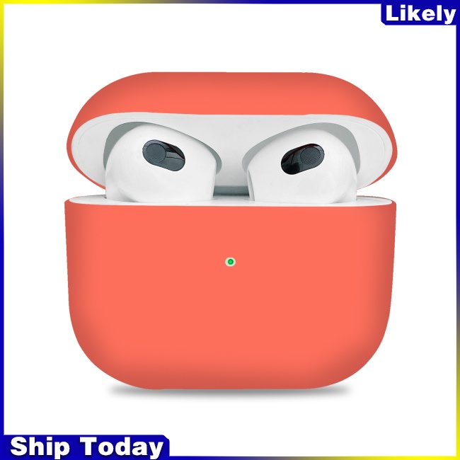 Vỏ Bảo Vệ Hộp Sạc Tai Nghe Airpods 3 Bằng Silicon Màu Trơn Bluetooth Thế Hệ 4