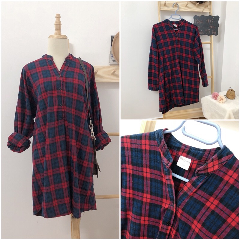 Đầm sơ mi sơvin Ulzzang dưới 60 kg