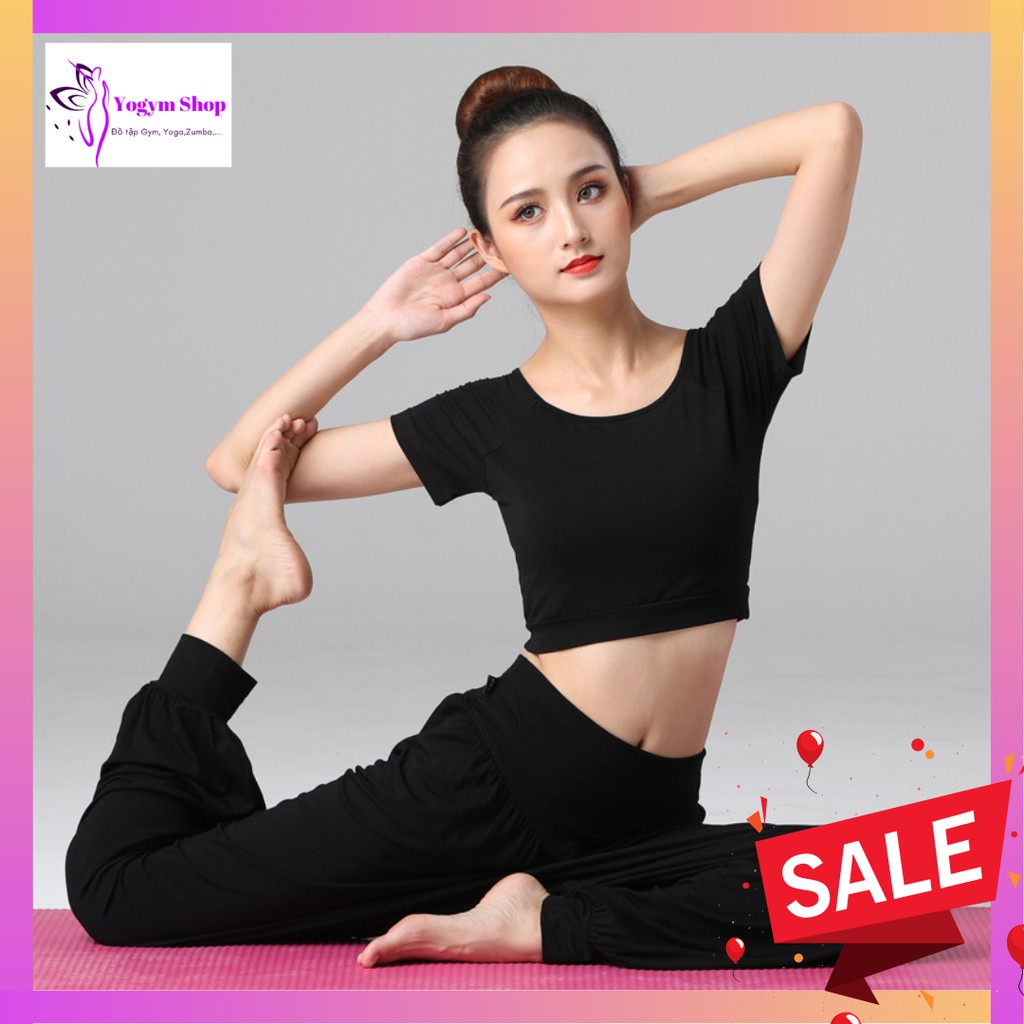 Bộ Đồ Tập Yoga Alibaba Tập Yoga, Tập Zumba, Tập Múa Chất Cotton, Siêu Co 4 Giãn 4 Chiều