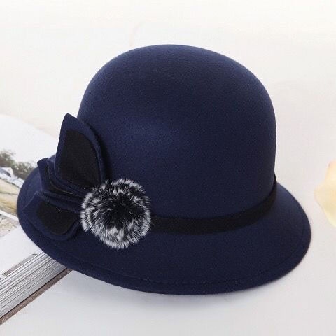 Mũ Nồi Vải Len Dày Dặn in Họa Tiết Thời Trang Thu Đông Dành Cho Phụ Nữ Trung Niên 6050