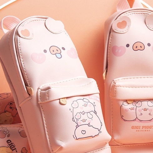 Hộp Bút Balo GiGi Piggy Ngộ Nghĩnh Dễ Thương - Pig Fans