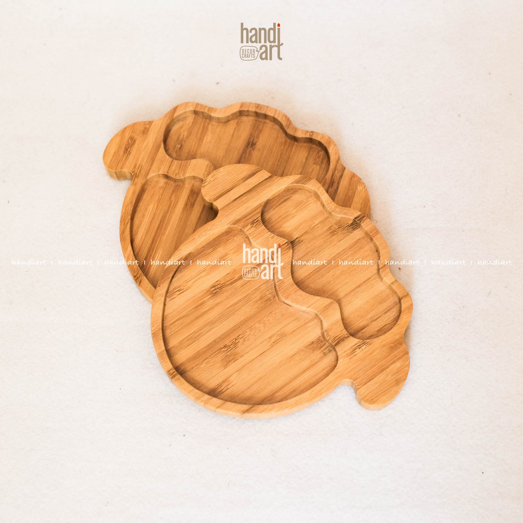 Khay gỗ tre hình con cừu - Khay gỗ tre ăn dặm - bamboo wooden tray