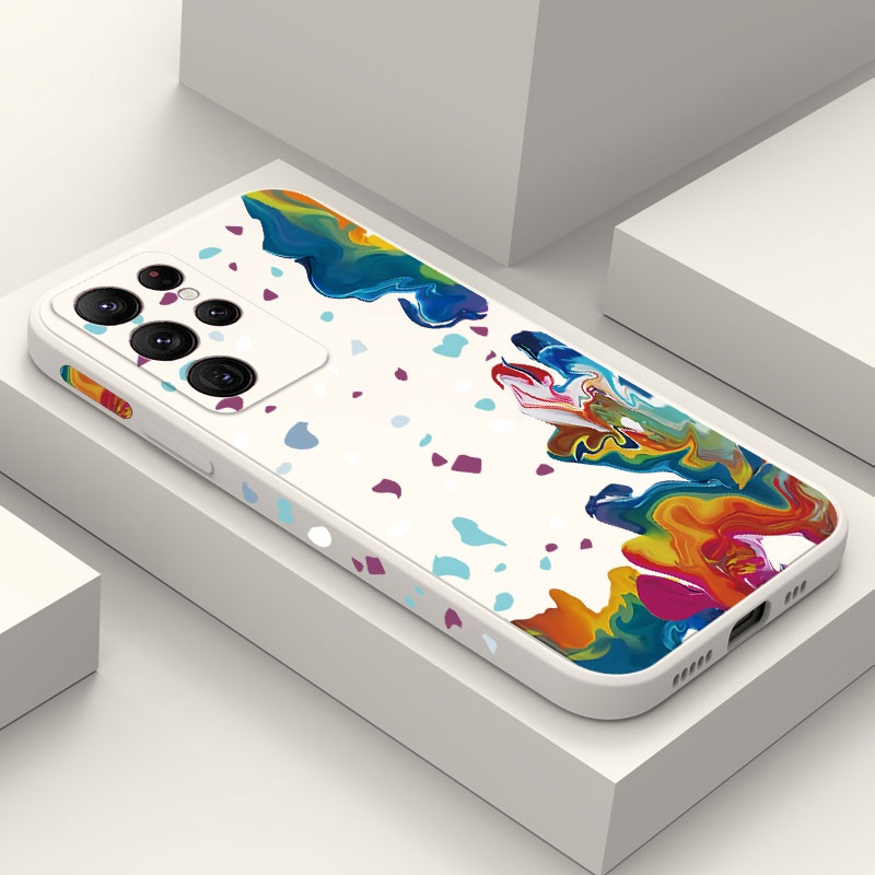 Ốp Điện Thoại Họa Tiết Mực In Sáng Tạo Cho Samsung Galaxy S23 S22 Ultra Plus