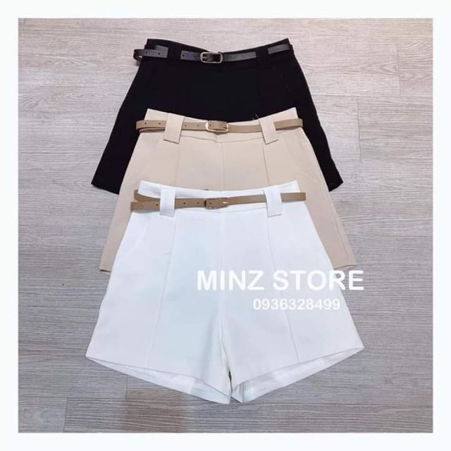Nhập WAPCK111 giảm 25k đơn từ 200k - QUẦN SHORT NỮ CẠP CAO KÈM BELT