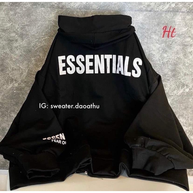 Áo khoác nỉ ESS in tay H2A755