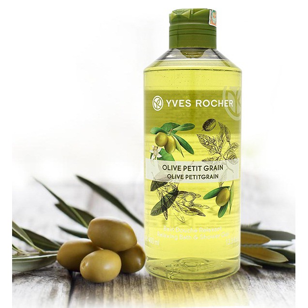 Gel Tắm Yves Rocher Relaxing Bath And Shower Gel Olive Lemongrass (400ml)