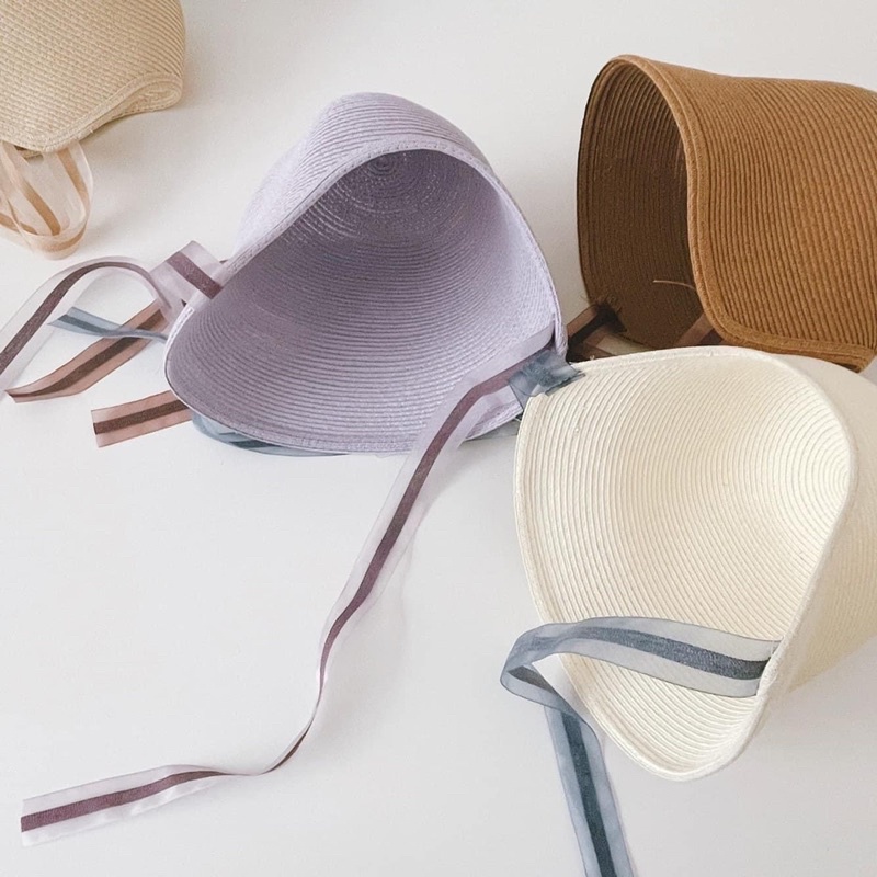 Mũ cói cho bé gái_