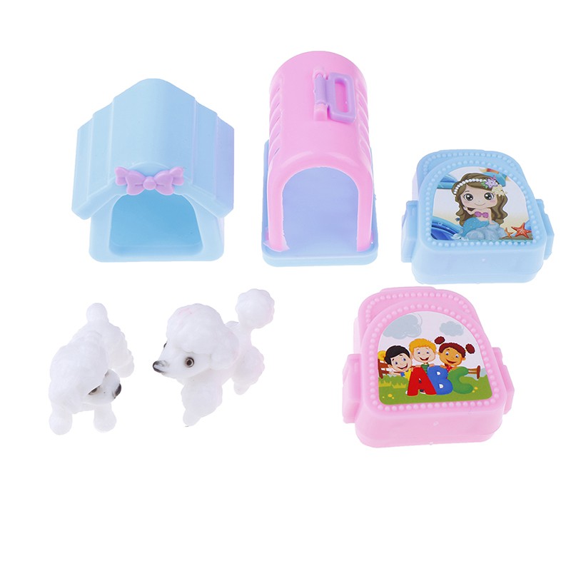 1/6 Plastic miniatures dollhouse furnitures decor kits set for diy kids toy