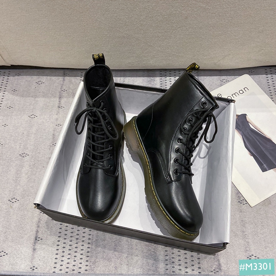 Giày Boot Cổ Cao Cặp Đôi Nam Nữ MINSU M3301 Phong Cách Chiến Binh Cao Cổ Street Style Đi Chơi Cực Ngầu
