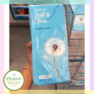 Bông Tẩy Trang Watsons Square Puffs 210 Miếng