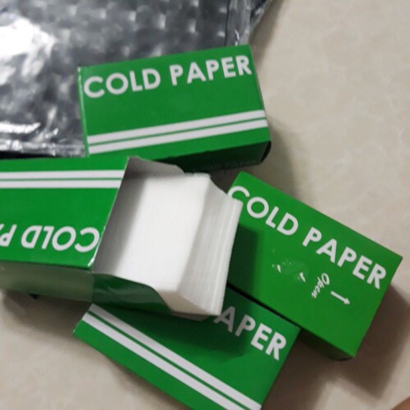 Giấy uốn lạnh hộp màu xanh  loại mềm dai hỗ trợ khi uốn tóc sêu tiện dụng,