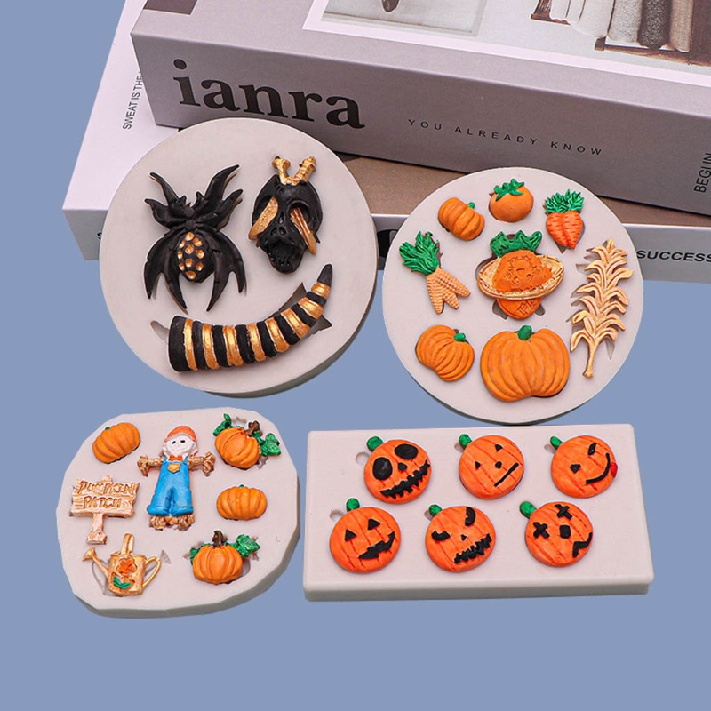 Set 4 Khuôn Silicone Làm Bánh Chủ Đề Halloween