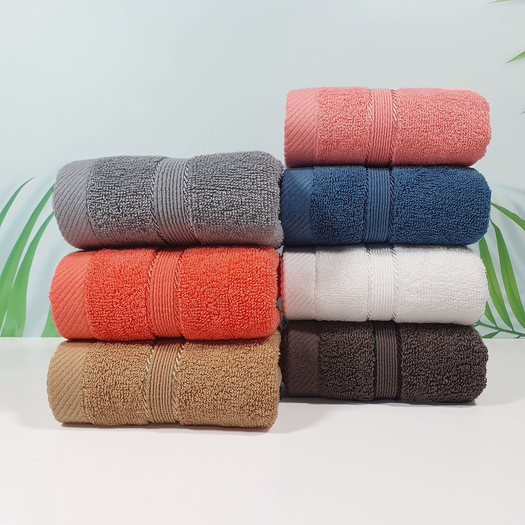 Sét 5 Khăn Mặt Cotton HANOITEX 100% Cotton Mềm Mại, Thấm Hút Tốt, Kháng Khuẩn