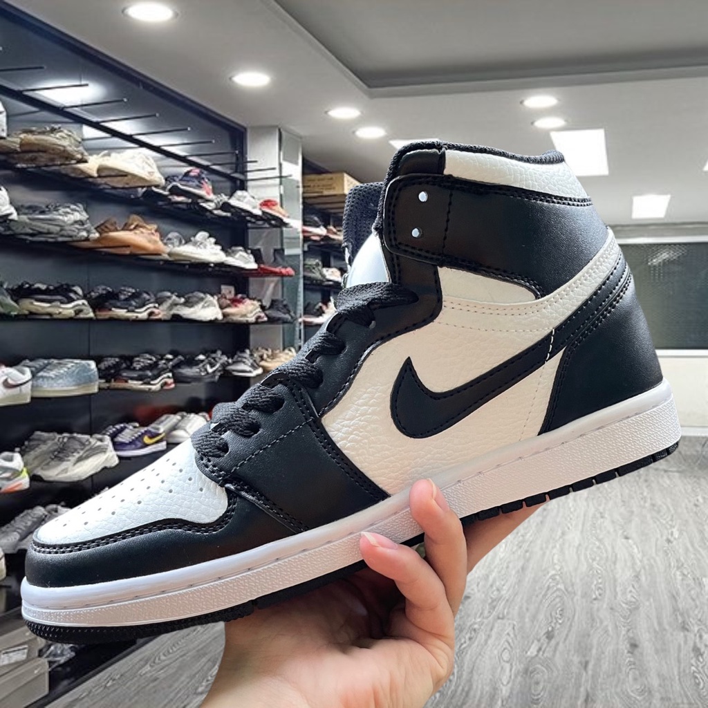 Giày Jordan  Sneaker  Cổ Cao Nam Nữ, Giày JD1 Jordan Panda  Cổ Cao Thời Trang Nam Nữ da thật size 36_43 - Yabi_boutique