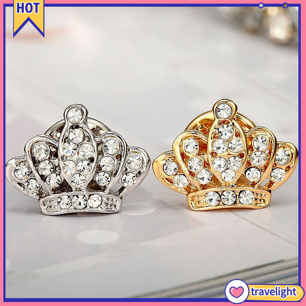 Ghim Cài Áo Hình Vương Miện Đính Đá Thời Trang