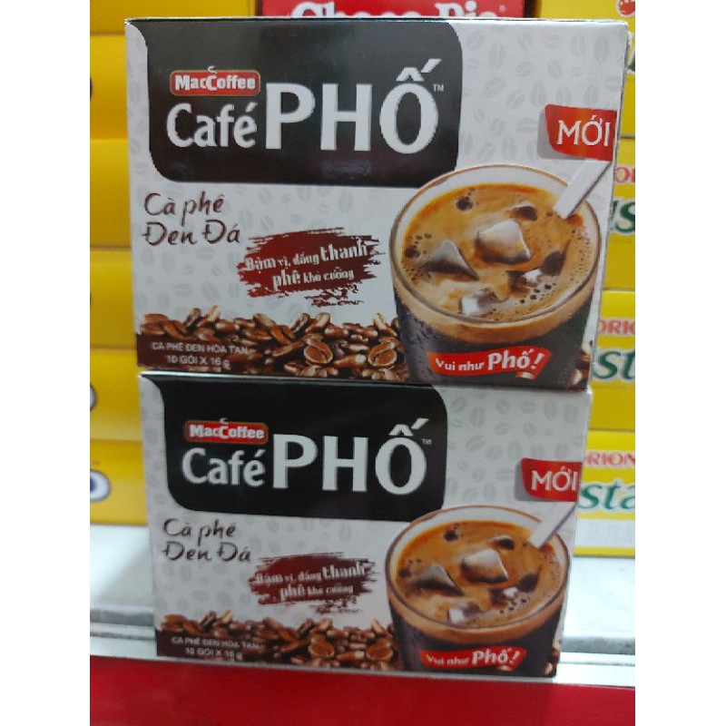 CÀ PHÊ PHỐ ĐEN ĐẬM VỊ, ĐẮNG THANH PHÊ KHÓ CƯỠNG CỦA MACCOFFE 10 HỐI × 16 G.