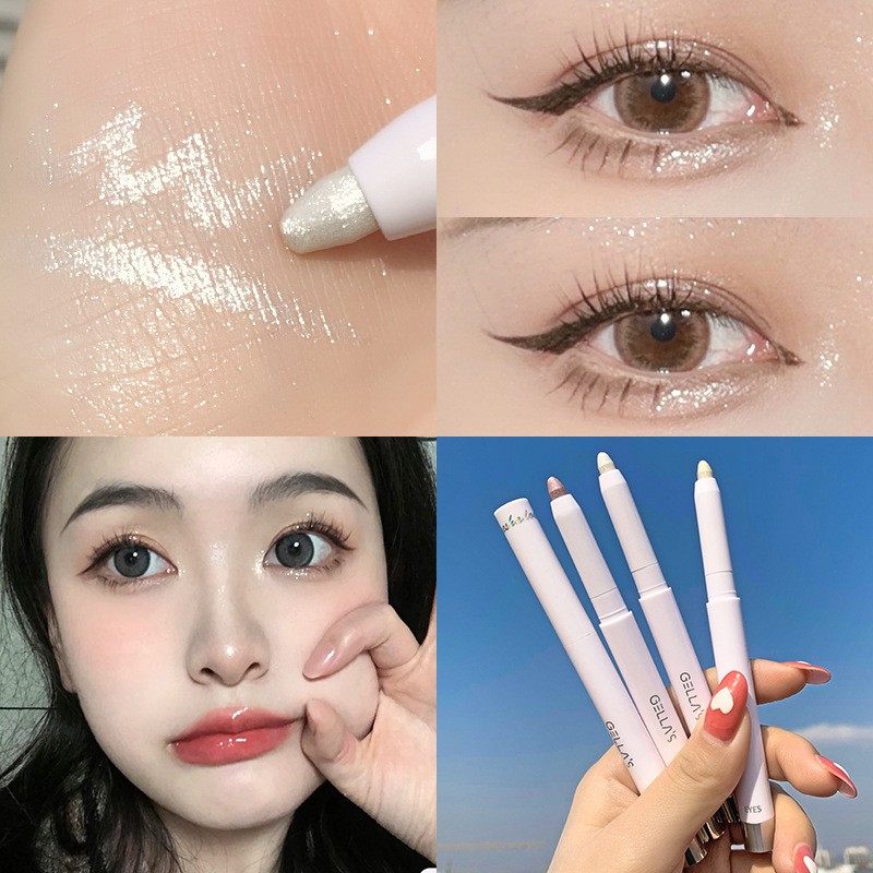 Phấn Mắt Dạng Bút Màu Sắc Tươi Sáng Thiết Kế Đầu Chấm Bi Tiện Dụng