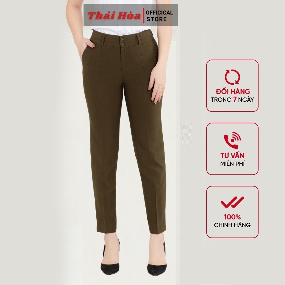 Quần tây nữ Thái Hoà công sở 2C691, quần nữ 9 tấc mềm bóng , co giãn tốt không nhàu đủ màu | BigBuy360 - bigbuy360.vn