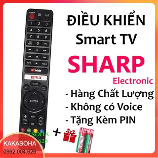 Điều khiển TiVi Sharp RM-L1678, remote tivi sharp + tặng pin