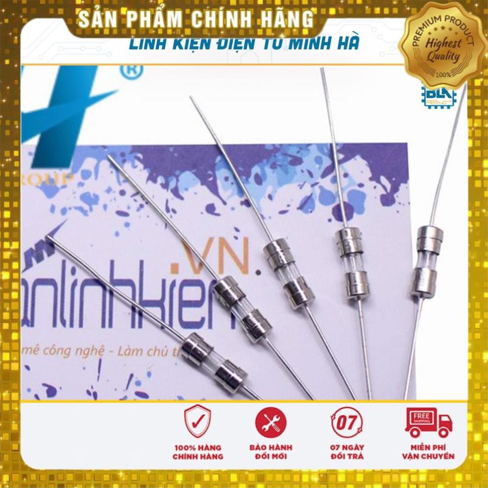 Cầu Chì Ống, cầu chì thủy tinh 3.6x10 loại 1A,2A,3A,4A,5A,10A