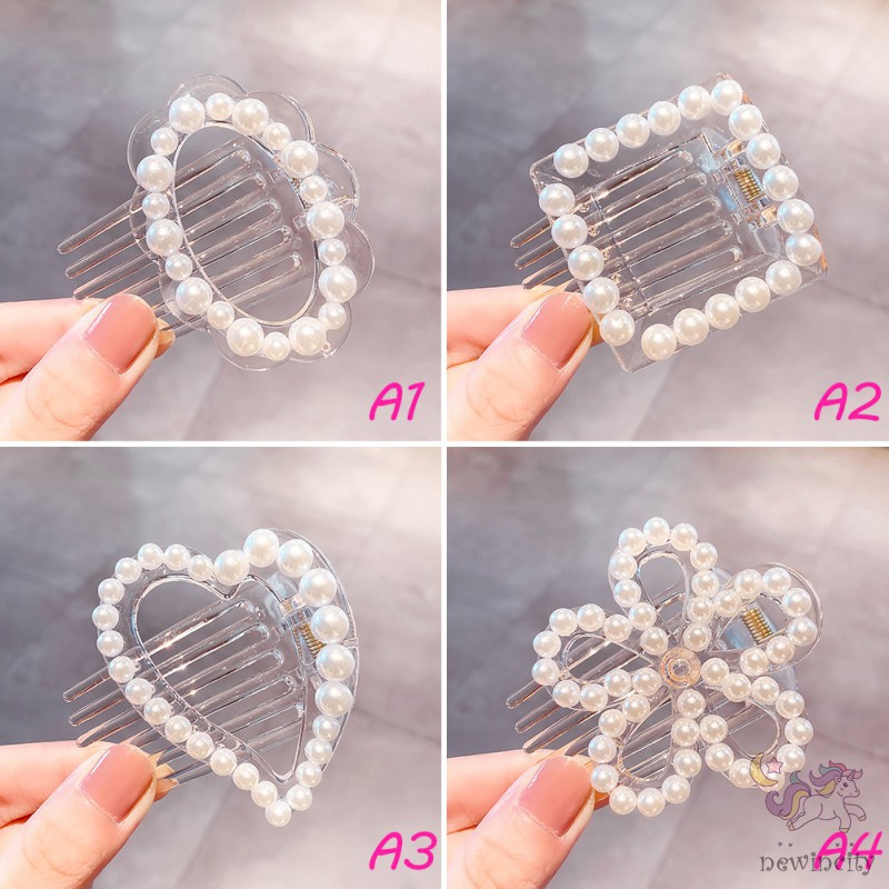 Kẹp Tóc Đính Ngọc Trai Phong Cách Hàn Quốc Cho Nữ