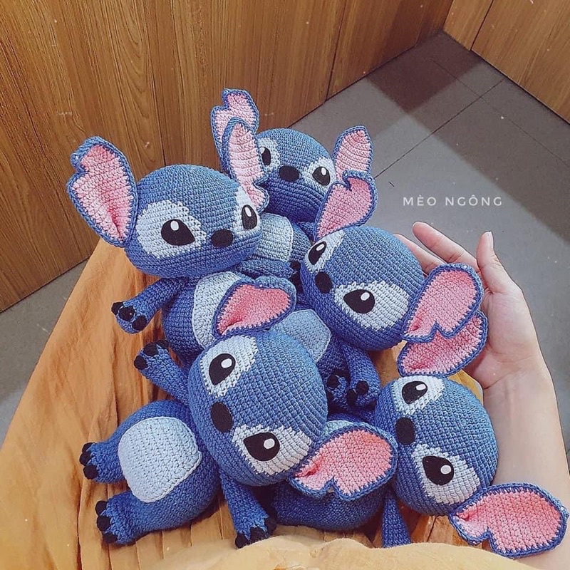 Stitch Nhồi Bông Bằng Len Cao Cấp Cho Bé - Thú Bông Handmade Đan Móc Thủ Công Bằng Tay