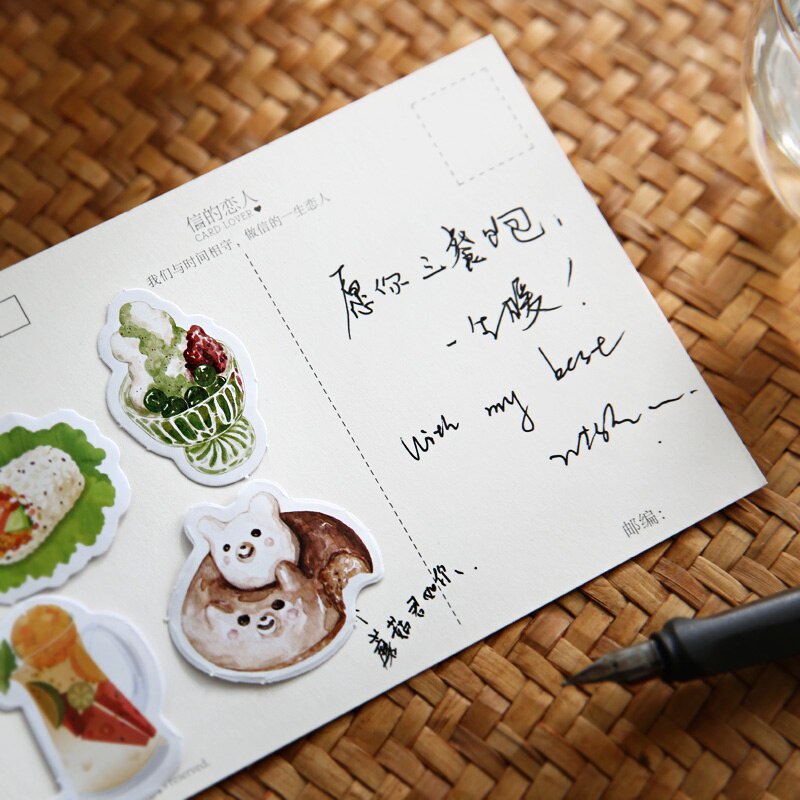 Sticker chủ đề Đồ Ăn Nhật Bản - Hộp 46 miếng dán trang trí sổ tay Bullet Journal - M126