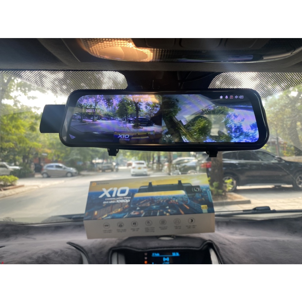 Camera hành trình ô tô X10 XETABON, Full HD 1080p ghi hình trước sau có kết nối điện thoại 1 đổi 1 trong 12 tháng