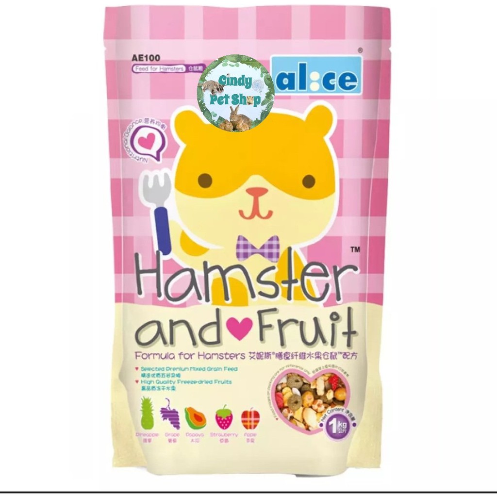 Thức ăn ngũ cốc trái cây cho Hamster Alice 1kg