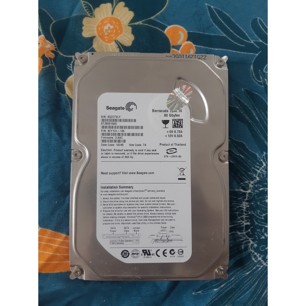 Ổ cứng 80G Seagate Cũ