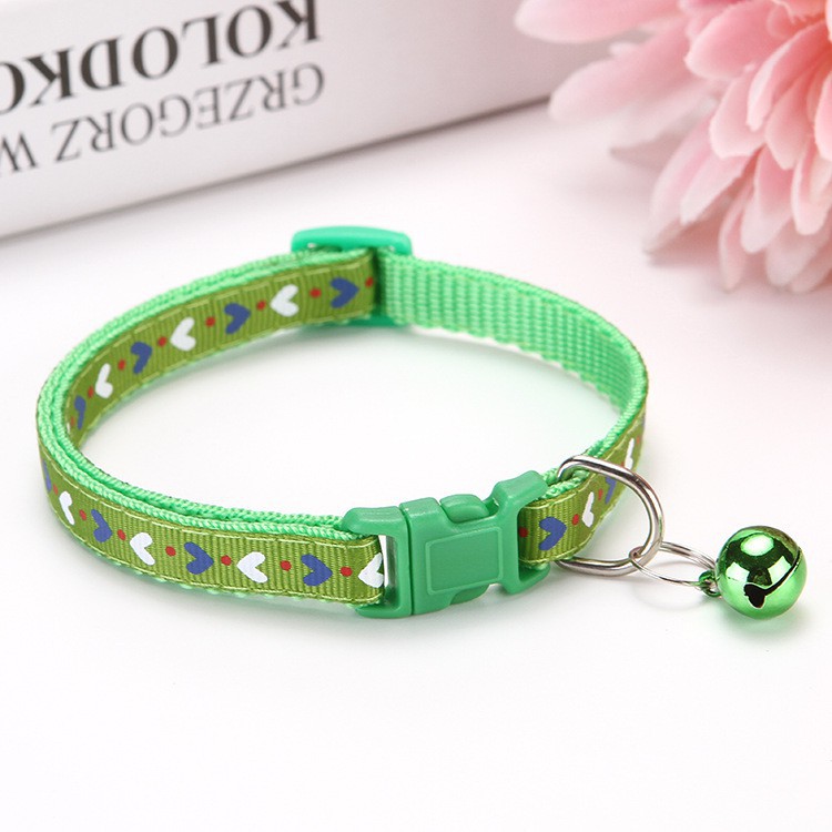 VÒNG CỔ KÈM  LỤC LẠC CHO PET THÚ CƯNG CHÓ MÈO Dưới 5kg In hình trái tim hoặc minnie Chất liệu dù - Pet shop Uytinpro